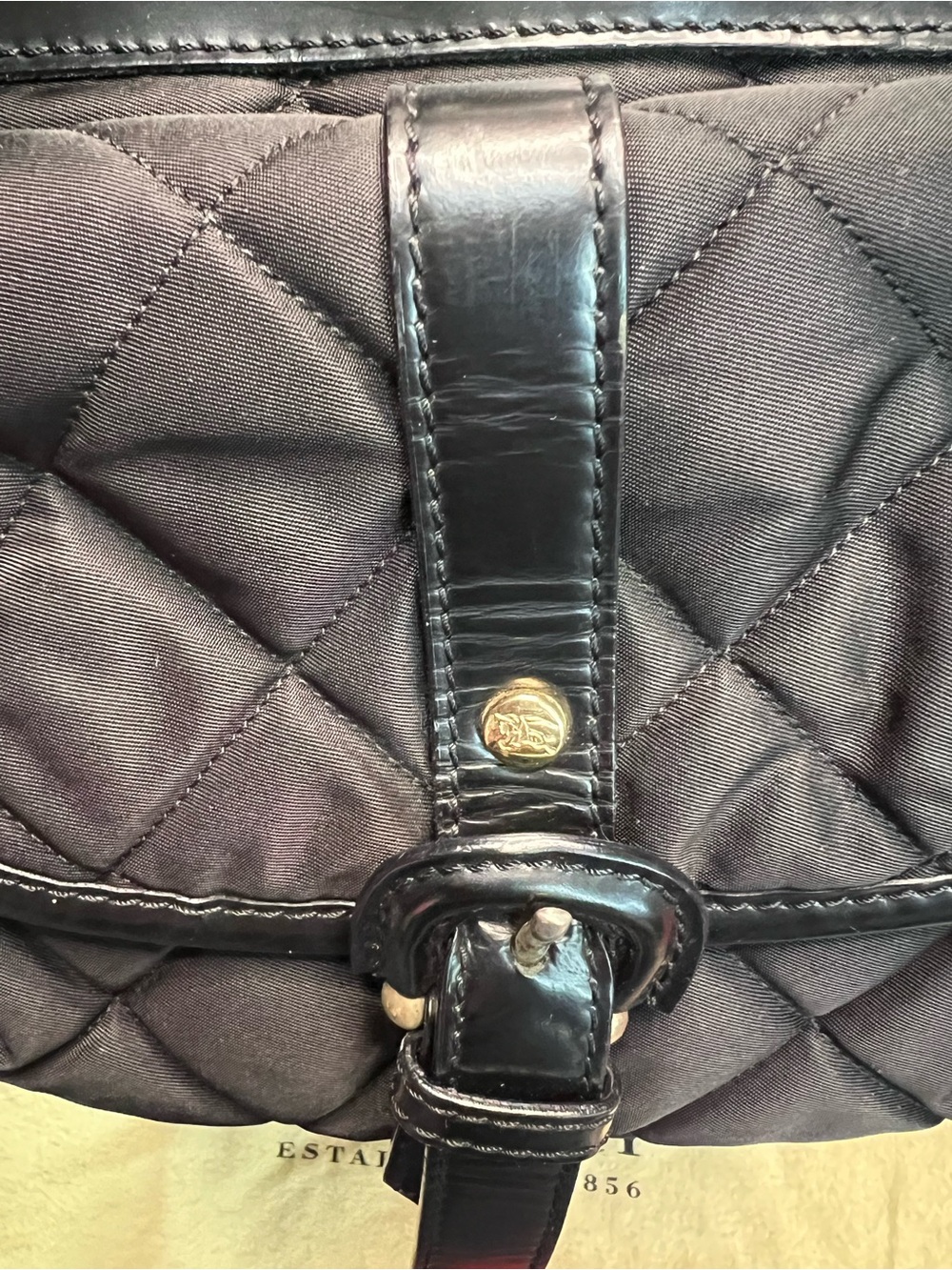 Burberry Black Quilted & Smooth Leather Crossbody Bag - Picture 8 of 8